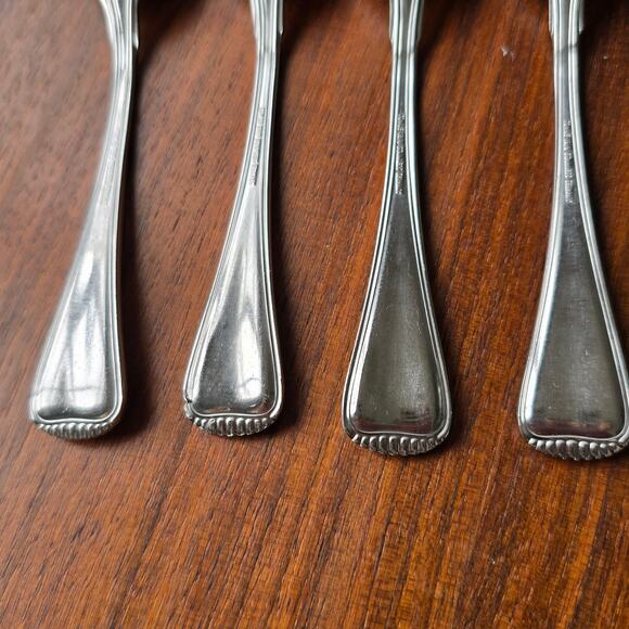Towle Hamilton Teaspoons Stainless Steel Germany 18/8 Satin Handle Set of 4 - Picture 5 of 7